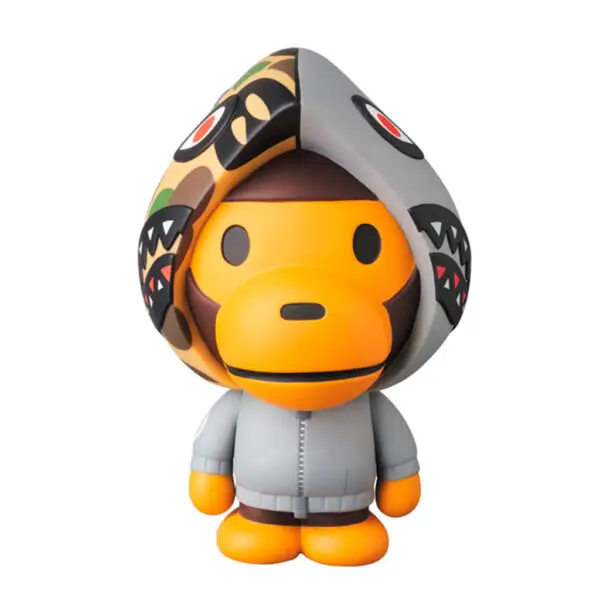 Shark Hoodie Baby Milo by BAPE x Medicom Toy (Gris)