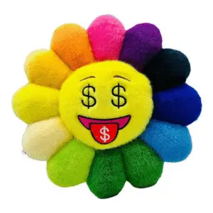 Rainbow Flower Money Cushion Cojín x Takashi Murakami