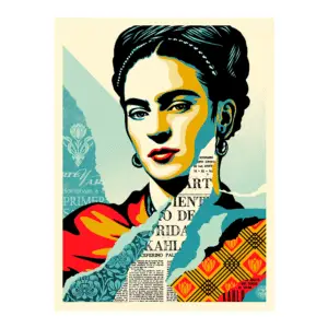 The Woman Who Defeated Pain (Frida Kahlo) x Shepard Fairey