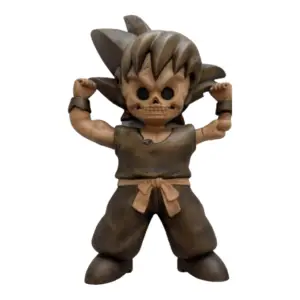 God Mode x Matt Gondek, escultura de madera de Goku