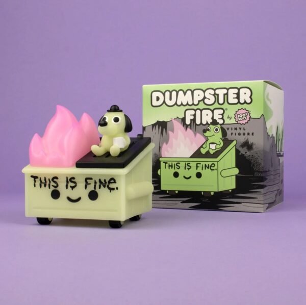 100% Soft - "Dumpster Fire - This is Fine (Glow-in-the-Dark)" - Imagen 4
