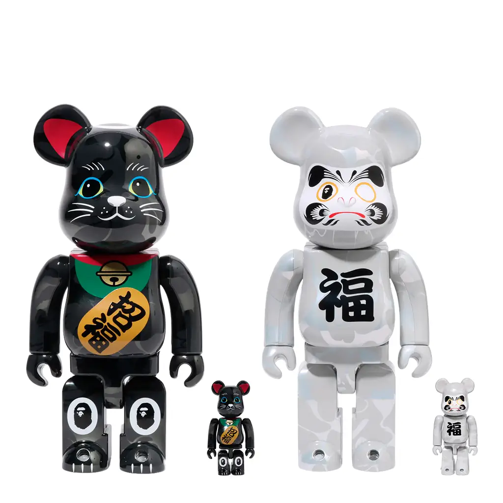 Lucky BE@RBRICK 100% & 400% x BAPE